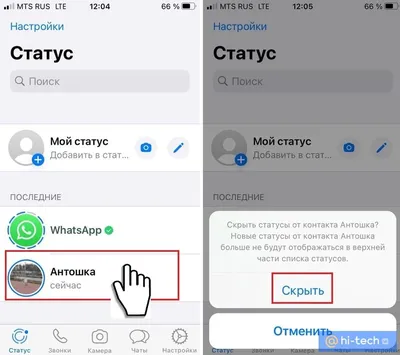 Как скрыть свой статус WhatsApp для выбранных контактов - Hi-Tech Mail.ru