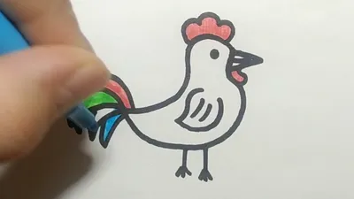 акварельный рисунок петуха петуха на белом фоне. анималистическая  иллюстрация. вертикальное представление. Стоковое Фото - изображение  насчитывающей конструкция, клюв: 215269778