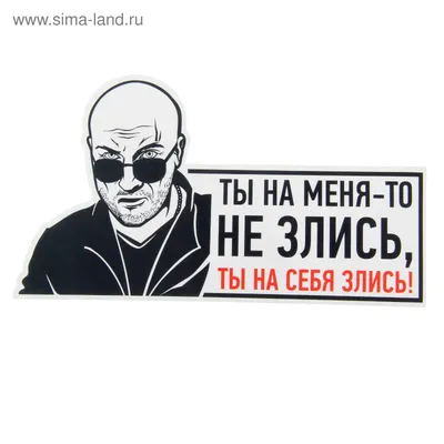 Наклейка на авто \"Ты на меня-то не злись...\" (1058277) - Купить по цене от  19.00 руб. | Интернет магазин SIMA-LAND.RU