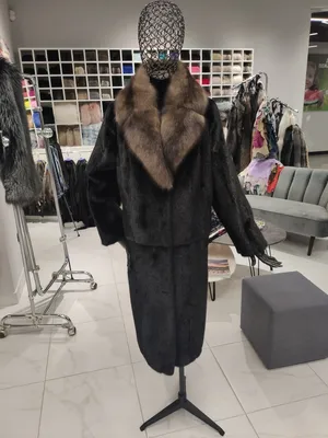 Полушубок из Норки. Серый цвет. по цене - 16500 грн. в Киеве, Украине |  (102140)