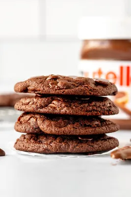 Nutella Stuffed Chocolate Cookies - Sweetest Menu