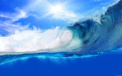 Обои Природа Вода, обои для рабочего стола, фотографии природа, вода, море,  волна, sea, океан, blue, wave, ocean, splash, sky Обои для рабочего стола,  скачать обои картинки заставки на рабочий стол.