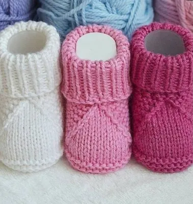 Пинетки вязаные из хлопка Капучино – купить по цене 990 руб. в loomknits.com