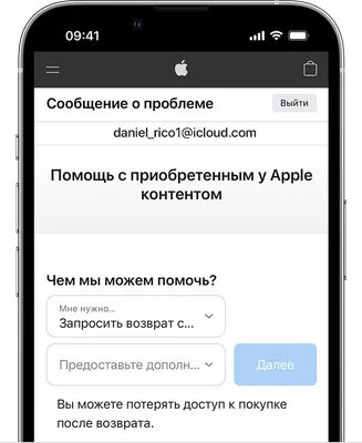 Запрос возмещения за покупку в магазинах Apple - Служба поддержки Apple (RU)