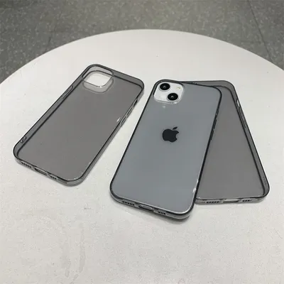 Ультратонкий черный прозрачный чехол для iPhone 15 14 13 12 11 Pro Max Mini  XS XR X 7 8 Plus 6s, прозрачная Мягкая силиконовая задняя крышка из ТПУ |  AliExpress