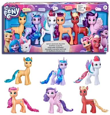 Набор фигурок Мой маленький пони Сияющие приключения / Hasbro My Little  Pony Shining Adventures 6шт (18см, оригинал) - купить с доставкой по  выгодным ценам в интернет-магазине OZON (1241911374)