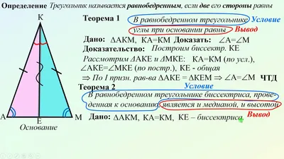 Равнобедренный и равносторонний треугольник | Уроки математики, Уроки  геометрии, Простая математика