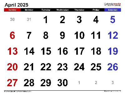 April Holidays, Observances and National Days - 2024 Calendar