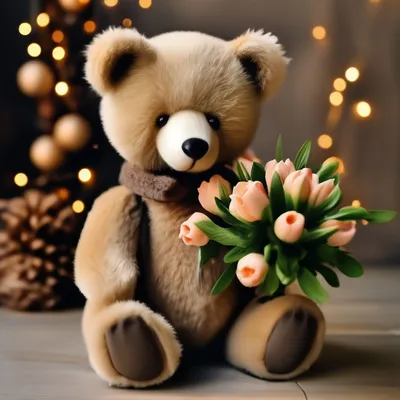 Мишка мягкий медведь подарочный на 14 февраля 8 марта - купить с доставкой  по выгодным ценам в интернет-магазине OZON (767956542)