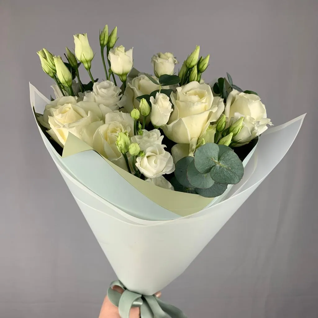 Корзина с белыми розами и гипсофилой за 12749р. Позиция № 3326 Корзина с белыми розами и гипсофилой за 12749р. Позиция № 3326