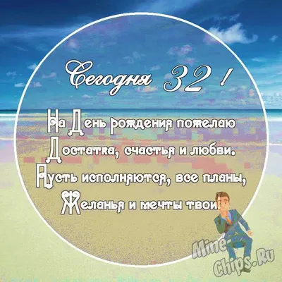 Торты на день рождения на 32 года на заказ в Москве!