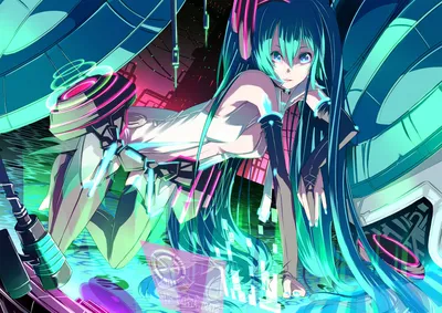 Обои на рабочий стол Vocaloid / Вокалоид Hatsune Miku / Хатсуне Мику / Мику  Хацунэ, обои для рабочего стола, скачать обои, обои бесплатно