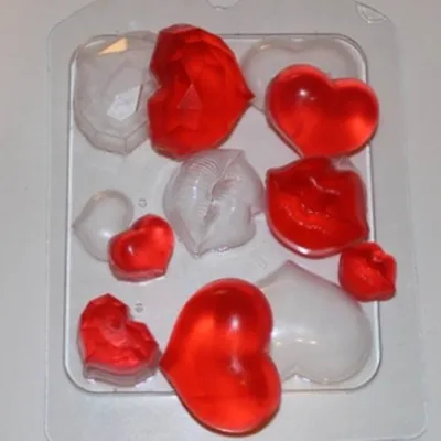 Сердечки декоративные «Сердечки», набор 10 шт., размер 1 шт: 5,3 x 4,5 см,  цвет красный в Бишкеке купить по ☝доступной цене в Кыргызстане ▶️ max.kg