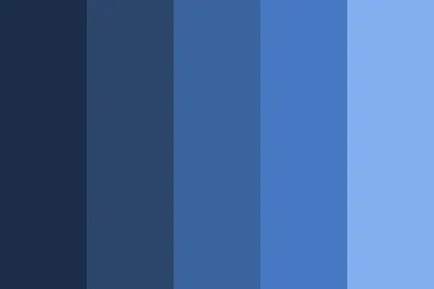 Dark Blue to light blue Color Palette