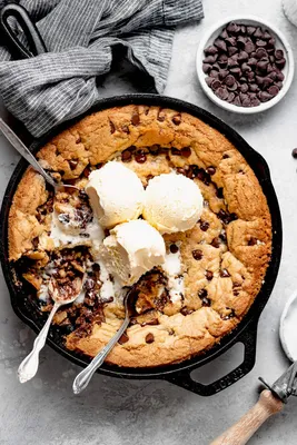 Double Chocolate Skillet Cookie - Once Upon a Chef