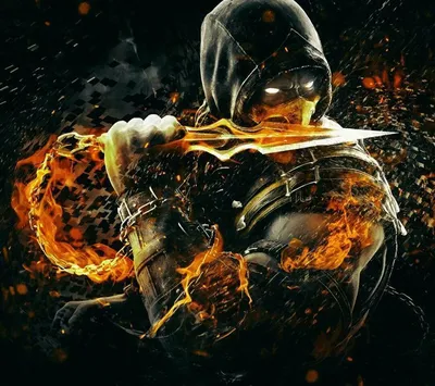 Scorpion Mortal Kombat X 4K Phone iPhone Wallpaper #5160a