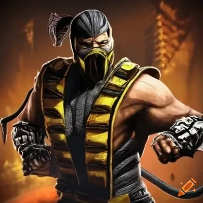 Scorpion from mortal kombat 11 on Craiyon