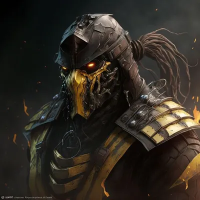 Image of scorpion from mortal kombat on Craiyon