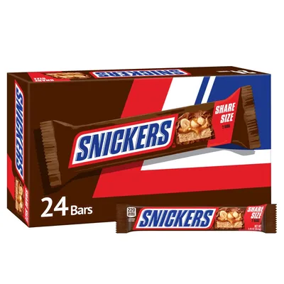 Snickers Full Size Chocolate Candy Bars - 11.16 oz (6 Pack) - Walmart.com