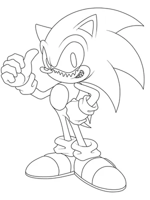 Sonic Exe Coloring Pages Printable for Free Download