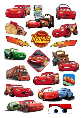 Тачки Молния Маккуин наклейки стикеры The Lightning McQueen - купить с  доставкой по выгодным ценам в интернет-магазине OZON (919160572)