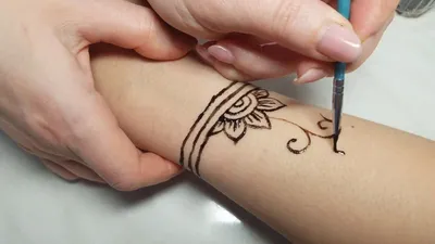 Простой рисунок хной 28.11.2020 №141 -Simple henna drawing- tatufoto.com -  tatufoto.com