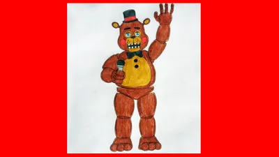 How to draw Toy Freddy, five nights at freddy's, Как нарисовать Той Фредди  - YouTube