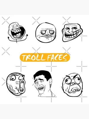 Troll Face Collection, Troll Face Set, Troll Face Pack\" Art Board Print for  Sale by graphic-genie | Redbubble