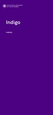 Indigo color - #4B0082 - The Official Register of Color Names