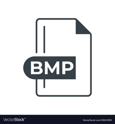 Bmp file format icon bitmap image extension Vector Image