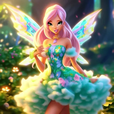 Кукла Winx Club Bling the Wings Флора с крыльями и глиттером, 24 см |  Интернет-магазин детских игрушек KidLand.ru