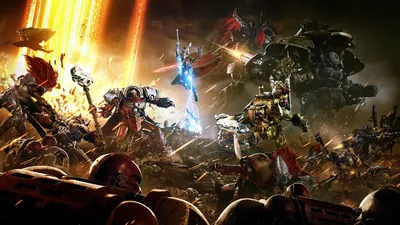 Картинки Warhammer 40000 Dawn of War робота Воители III 3840x2160