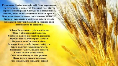 Привітання із Днем Незалежності України начальника ГУ ДПС у Тернопільській  області Михайла Яцини