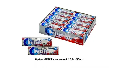 Жвачка Orbit классический 30 шт купить оптом в Украине - Rovik.com.ua