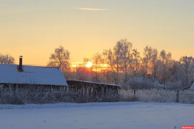 Зимний вечер в деревне — Фото №1443094