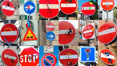 Дорожные знаки ремонт дороги Road signs road repairs Stock Photo | Adobe  Stock