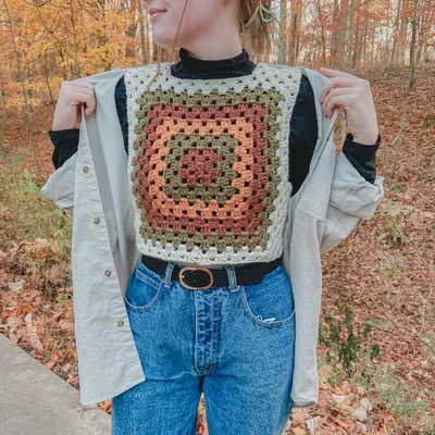 EASY 70's Crochet Granny Square Vest - FREE Pattern + Video Tutorial -  Hayhay Crochet