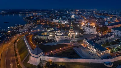 Вечерняя Казань с высоты. Июль 2019.