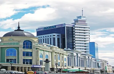 Kazan. Aerial view center of city at Grand Hotel Stock Photo - Alamy