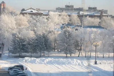 Как выглядит Хабаровск во время снегопада 16 февраля 2021