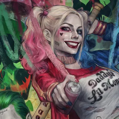 Картинка для торта \"Харли Квинн (Harley Quinn)\" - PT103213 печать на  сахарной пищевой бумаге