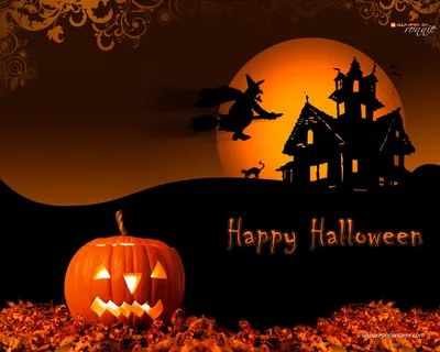 Happy Halloween gold message, pumpkin bat, witch, castle, design on moon  background, vector illustrationsmessage#pu… | Поздравления с хеллоуином,  Открытки, Хэллоуин