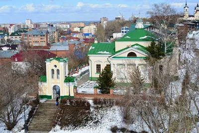 Иллюстрация Воскресенская церковь г. Томск в стиле пейзаж |