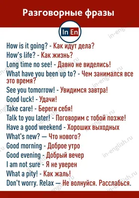 Разговорные фразы на английском | Изучать английский, Язык, Уроки письма