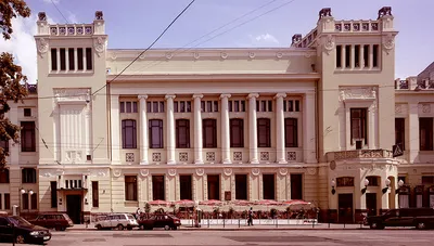 Улица Чехова (М.Дмитровка), театр \"Ленком\", бывш. Купеческий клуб - Retro  photos