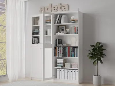 Книжный шкаф ADETA ИКЕА (IKEA) Билли 26 white - купить в Москве, цены на  Мегамаркет