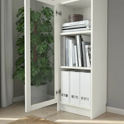 BILLY Bookcase, white, 471/4x11x931/4\" - IKEA | Дубовые книжные шкафы, Книжный  шкаф, Планировки спальни