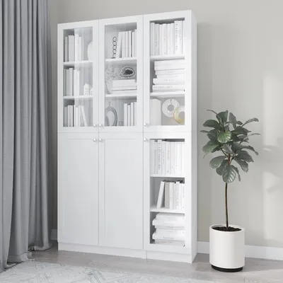 Книжный шкаф Билли 354 white ИКЕА (IKEA) по цене 26 300 ₽ руб. - купить от  производителя в Москве ADETA