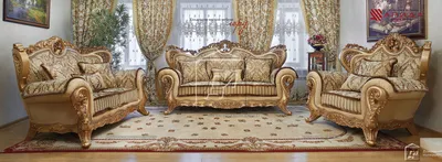 Комплект мягкой мебели Луи, диван и 2 кресла - Купить в интернете