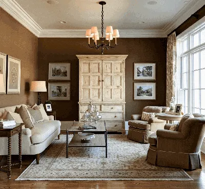 Коричневый цвет в интерьере – особенности дизайна комнат в коричневых тонах